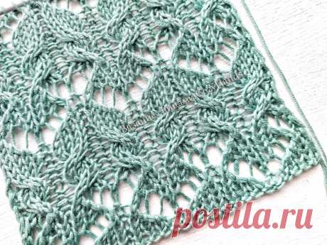 Завораживающий ажурный узор со жгутами для вязания туник, джемперов, палантинов | Вязание спицами CozyHands | Дзен