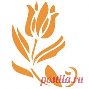 stencil aerografia tattoo floral 016 tulipan