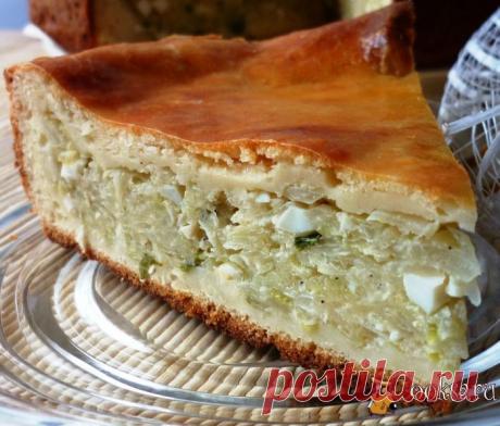 Капустный пирог на творожном тесте.