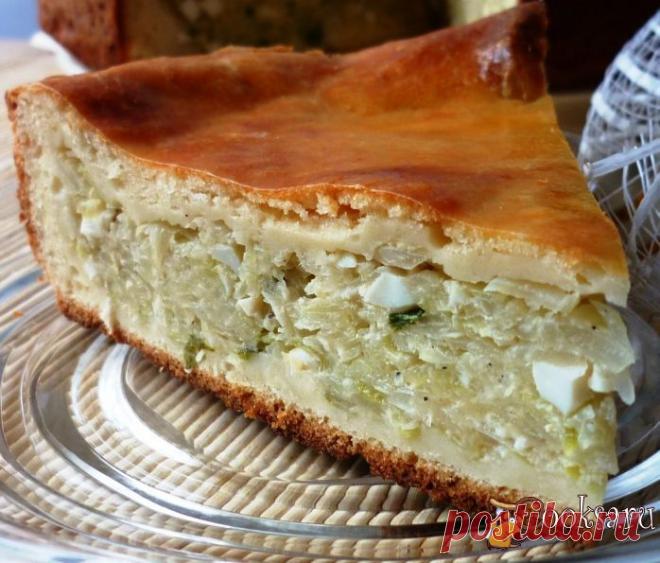 Капустный пирог на творожном тесте.