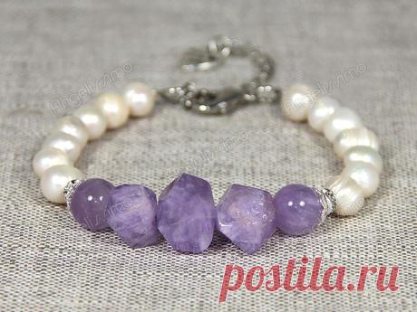 Браслет из жемчуга и аметиста от Victory Bijoux