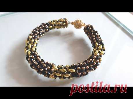BRACELET/Beaded bracelet/Diy bracelet/bracelet making/Black bracelet/Браслет из бисера/Из ТВИНА