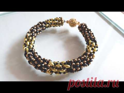 BRACELET/Beaded bracelet/Diy bracelet/bracelet making/Black bracelet/Браслет из бисера/Из ТВИНА