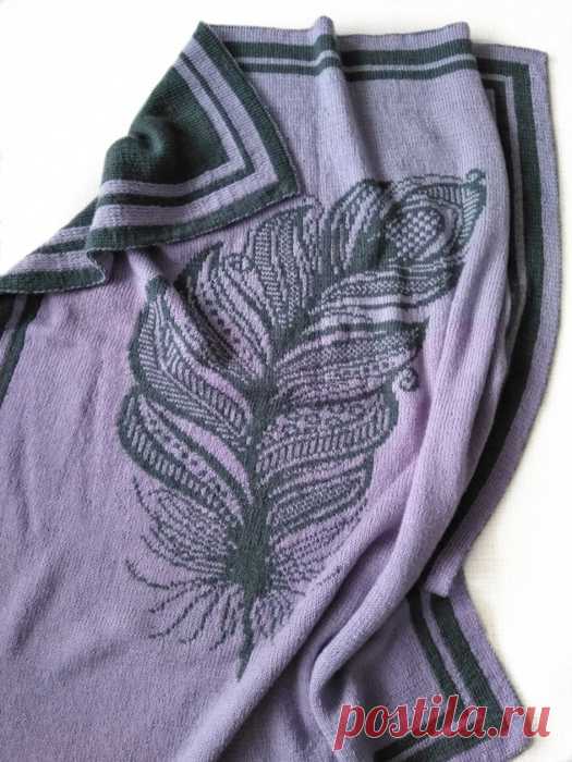 Плед перышко автор Александра Сергеева