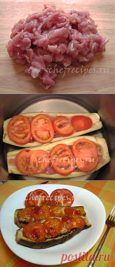 Тушеные баклажаны с мясом и рисом | Кулинарные рецепты от Людмилы