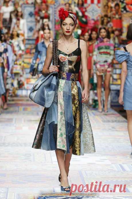 Пэчворк от кутюр- обалденное рукоделие в новой коллекции Dolce&Gabbana | СТИЛЬ МОДА ТРЕНДЫ | Яндекс Дзен