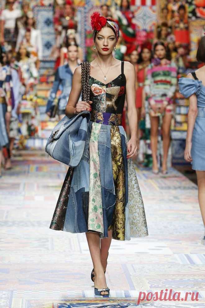 Пэчворк от кутюр- обалденное рукоделие в новой коллекции Dolce&Gabbana | СТИЛЬ МОДА ТРЕНДЫ | Яндекс Дзен