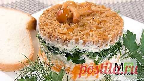 Салат «Грибная поляна» - кулинарный рецепт. Миллион Меню
