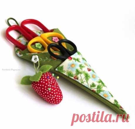 #sewingschool_howto 

● Чехольчик для ножниц. Шаблон