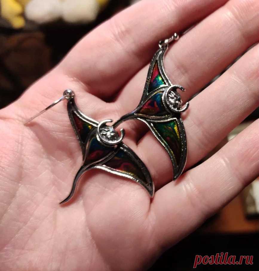 серьги скат
