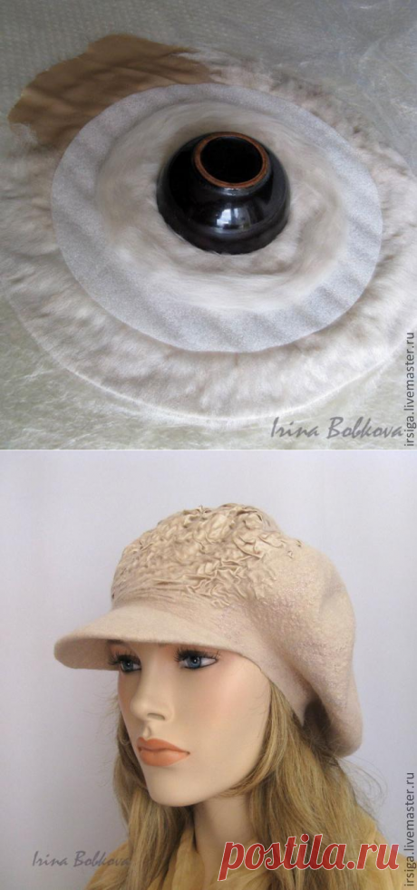Цельноваляный козырек: мастер-класс - Ярмарка Мастеров - ручная работа, handmade