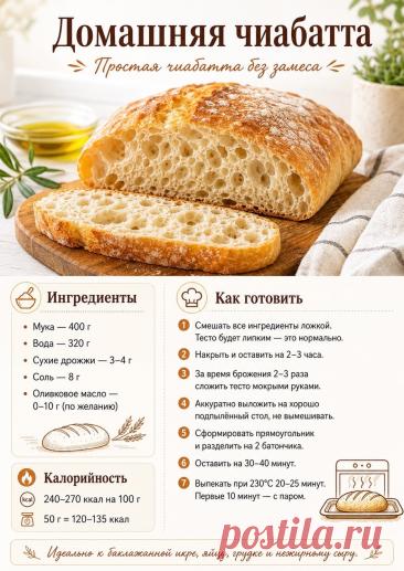 Домашняя чиабатта