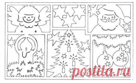 200 новогодних трафаретов. Часть первая. Очень много