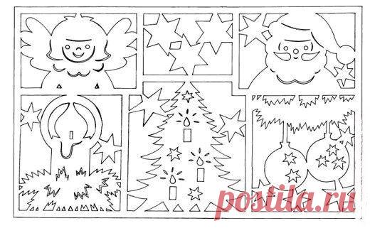 200 новогодних трафаретов. Часть первая. Очень много