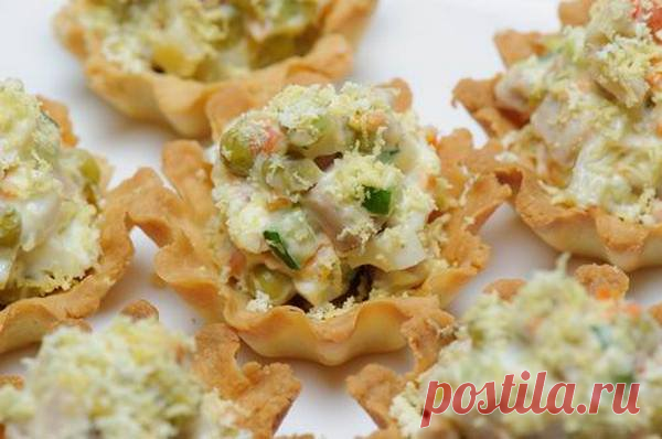 Вкусные корзиночки - отличная закуска для тех, кто не любит мыть посуду! | DiDinfo | Яндекс Дзен