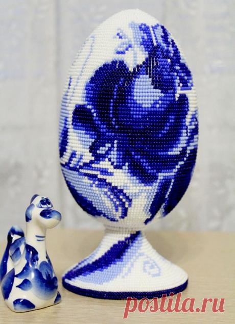 Hand made мастерская &quot;Велюр&quot; - Сувенирные яйца &quot;Гжель&quot;. Схема