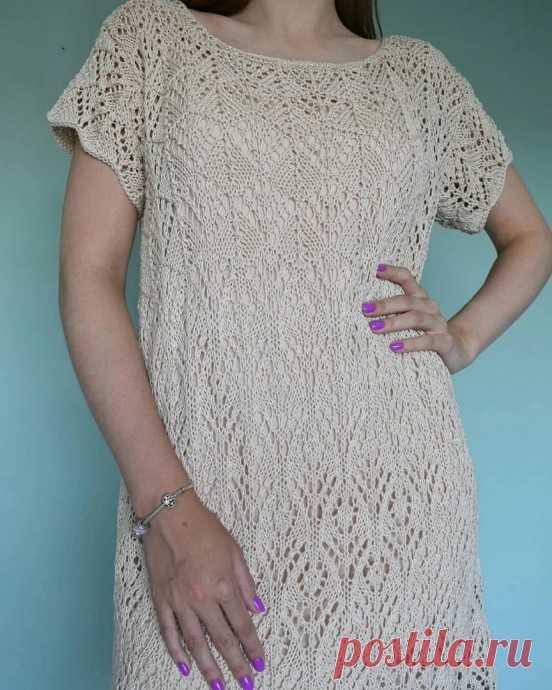 Ажурное летнее платье из хлопка