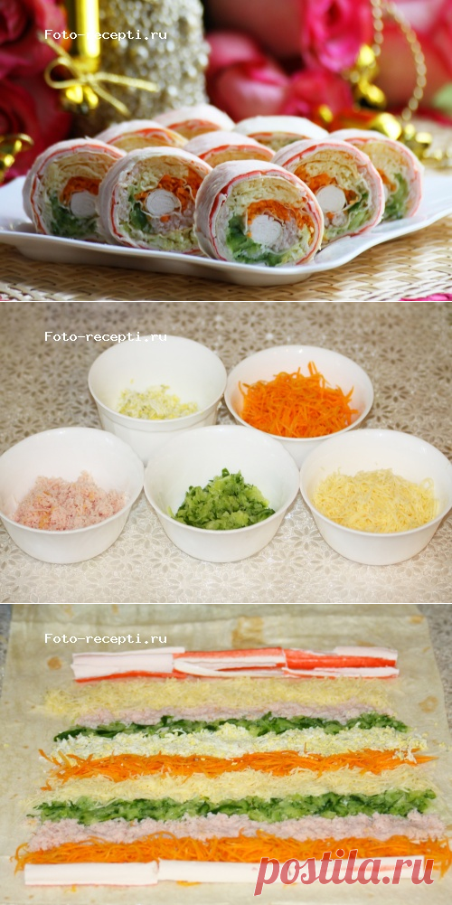Рулет из лаваша с крабовыми палочками | Фото-рецепты | Форум