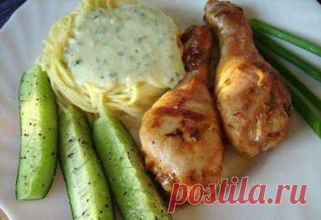Маринованные куриные ножки с сливочным соусом