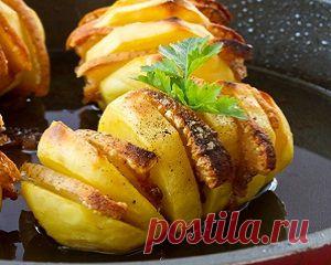 Картофель "веером" в духовке.