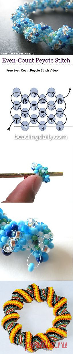 Бисероплетение Учебник Спираль Peyote