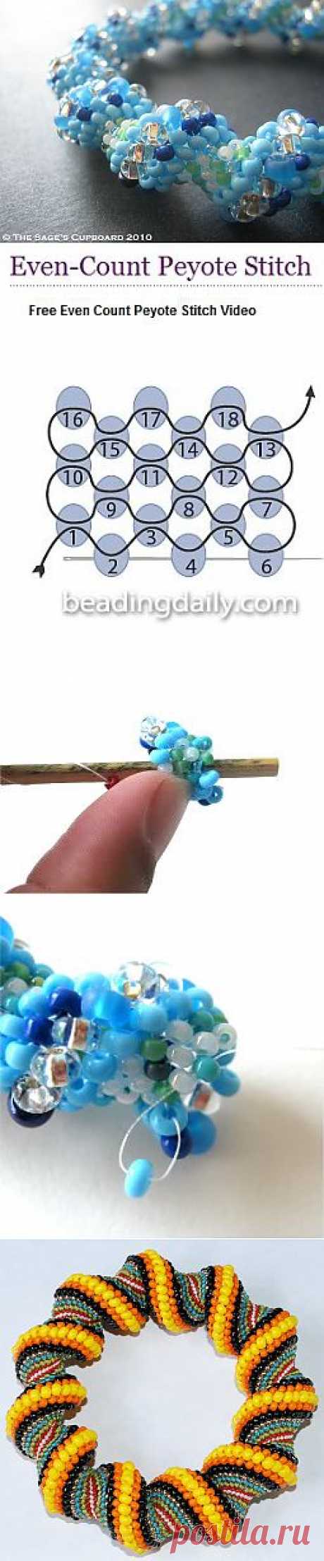 Бисероплетение Учебник Спираль Peyote