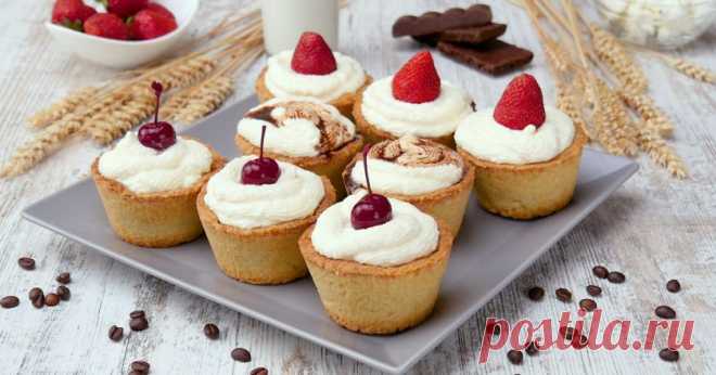 Божественные корзинки с творожным кремом