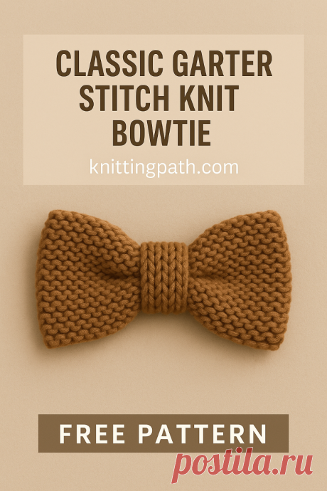 Classic Garter Stitch Knit Bowtie