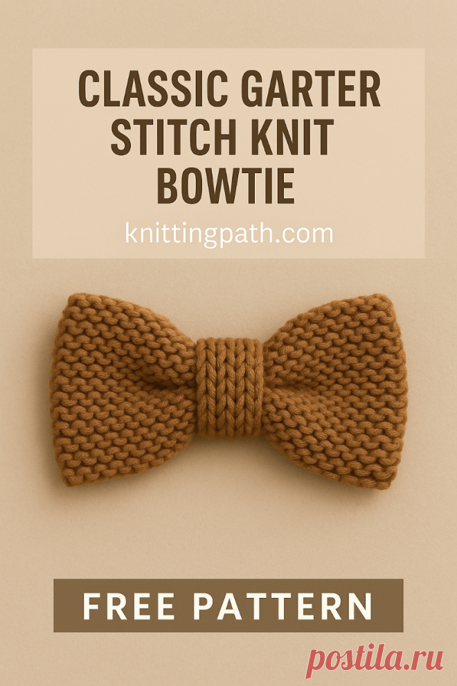 Classic Garter Stitch Knit Bowtie