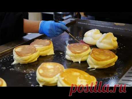 강남역 맛집 촉촉한 수플레 팬케이크 / 길거리 음식/ Gangnam Style Souffle Pancake / Street Food in Korea