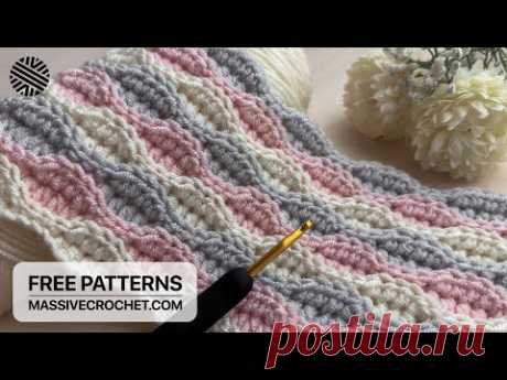 VERY EASY Crochet Pattern for Beginners!⚡️🥰 Crochet Stitch for Baby Blanket & Bag
