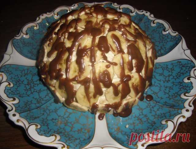 Банановый торт без выпечки. Безумно вкусный нежнейший десерт без особых усилий