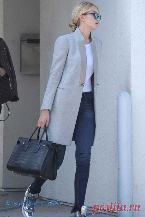 Образы с серым пальто