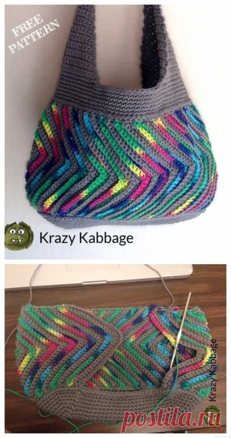 Стильная,  практичная текстурированная сумка крючком