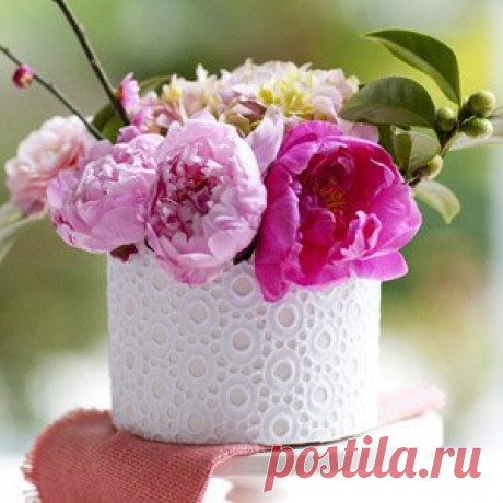 Декор цветочных горшков кружевом — Сделай сам, идеи для творчества - DIY Ideas