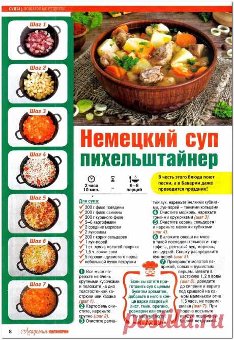 Немецкий суп пихельштайнер