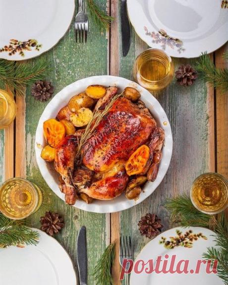 КУРИЦА В МАНДАРИНОВОМ МАРИНАДЕ С КАРТОФЕЛЕМ