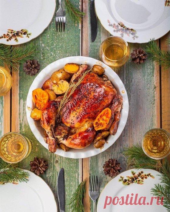 КУРИЦА В МАНДАРИНОВОМ МАРИНАДЕ С КАРТОФЕЛЕМ