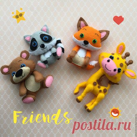 Купить Игрушки из фетра - комбинированный, фетр, животные из фетра, игрушка ручной работы, игрушка в подарок