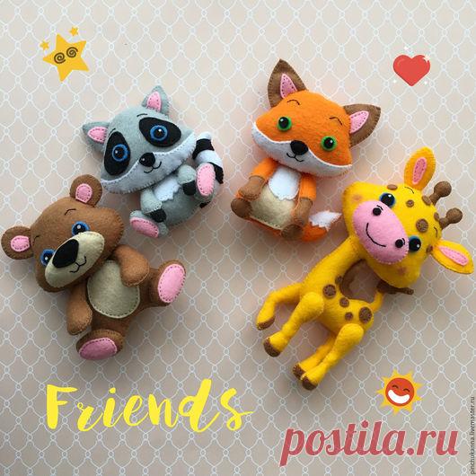 Купить Игрушки из фетра - комбинированный, фетр, животные из фетра, игрушка ручной работы, игрушка в подарок