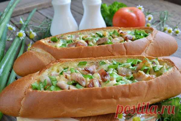 Лодочки с беконом яйцом и сыром — Мой сад