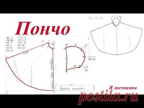 Выкройка Пончо. Накидка для девочки
