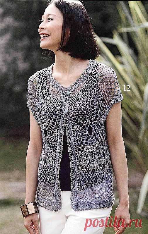 Ажурный жилет..