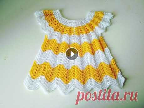 Платье крючком с круглой кокеткой СОЛНЫШКО часть4. Завершение. Платье крючком с круглой кокеткой СОЛНЫШКО часть4. Завершение....