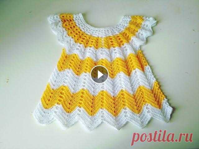 Платье крючком с круглой кокеткой СОЛНЫШКО часть4. Завершение. Платье крючком с круглой кокеткой СОЛНЫШКО часть4. Завершение....