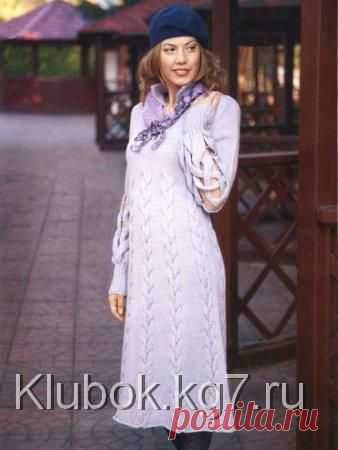 Серое платье с косами | Клубок