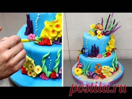 How To Make Finding Nemo/Dory Cake - YouTube