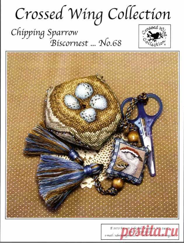 Crossed Wing Collection 68 - Сколотый воробей Biscornest-Вышивка крестом Коммуникация / загрузка (Не могу опубликовать только в новой теме) -Крест строчки Сканированные рисунки-PinDIY.com