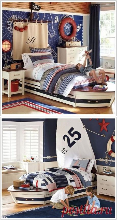 Детская кровать Корабль в пиратском интерьере | Как украсить свой дом. Предметы интерьера, аксессуары для дома, дизайн своими руками!