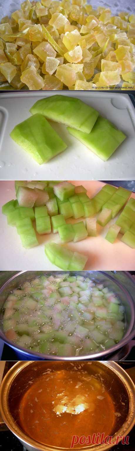 Цукаты из арбузных корок.